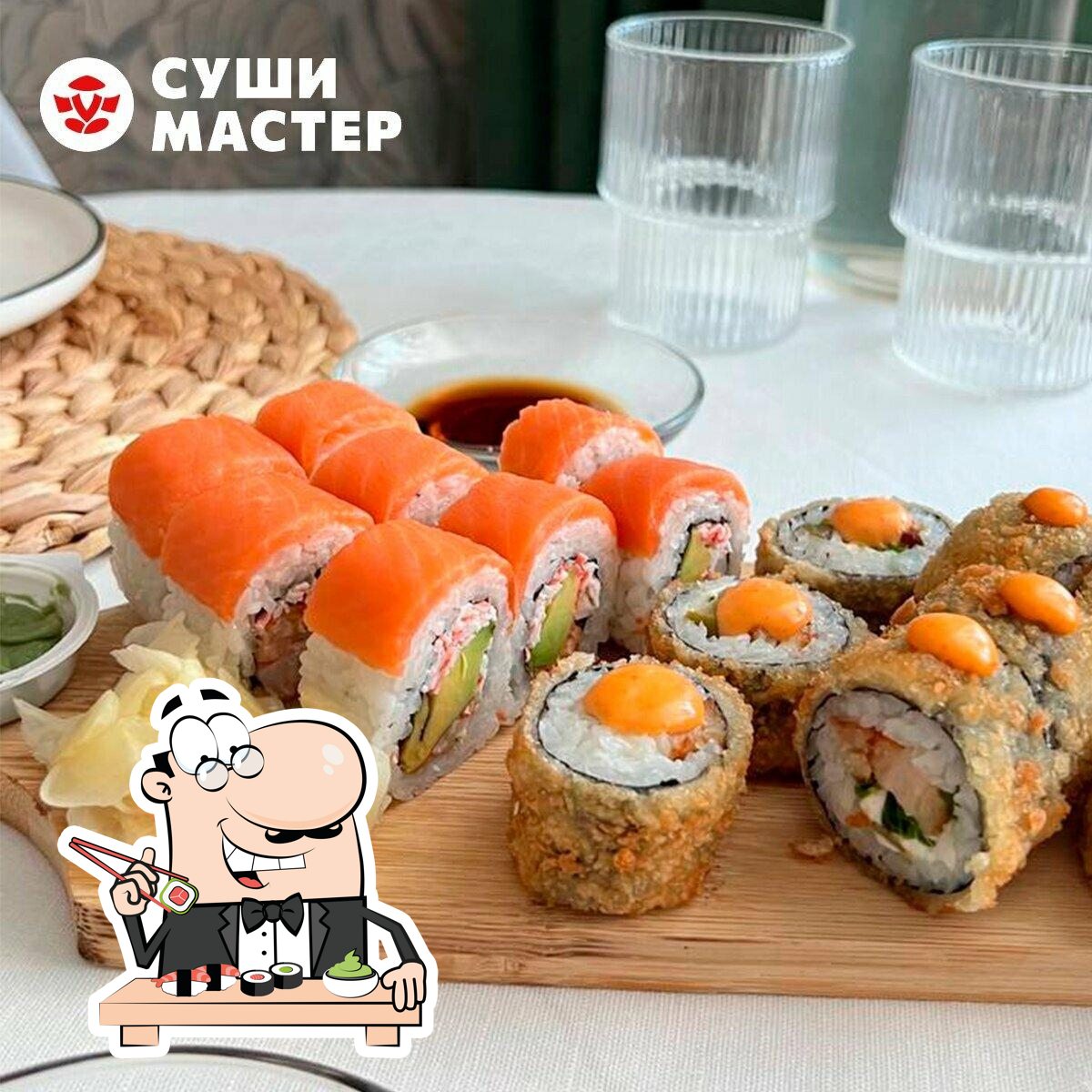 В "Мир Суши" подают суши и роллы.