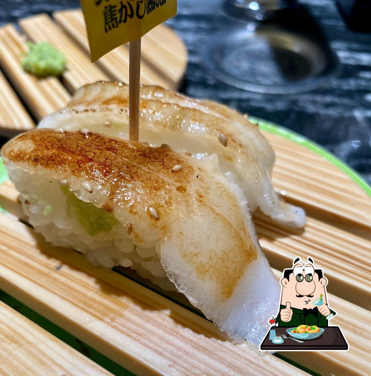 Блюда в "Kaitenzushi Nemuro Hanamaru Ginza"